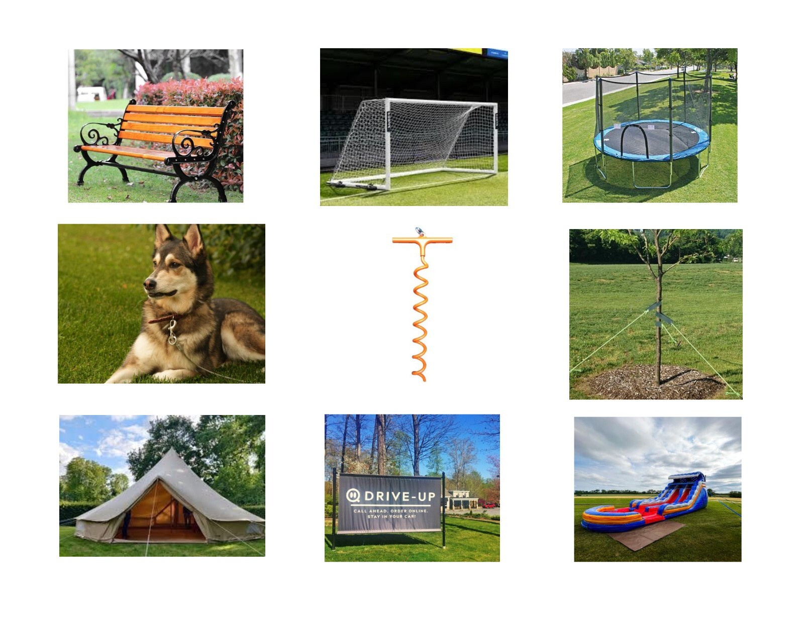 4 Spiral Ground Anchors - Screw in Ground Stakes 18" - for Trampoline and more