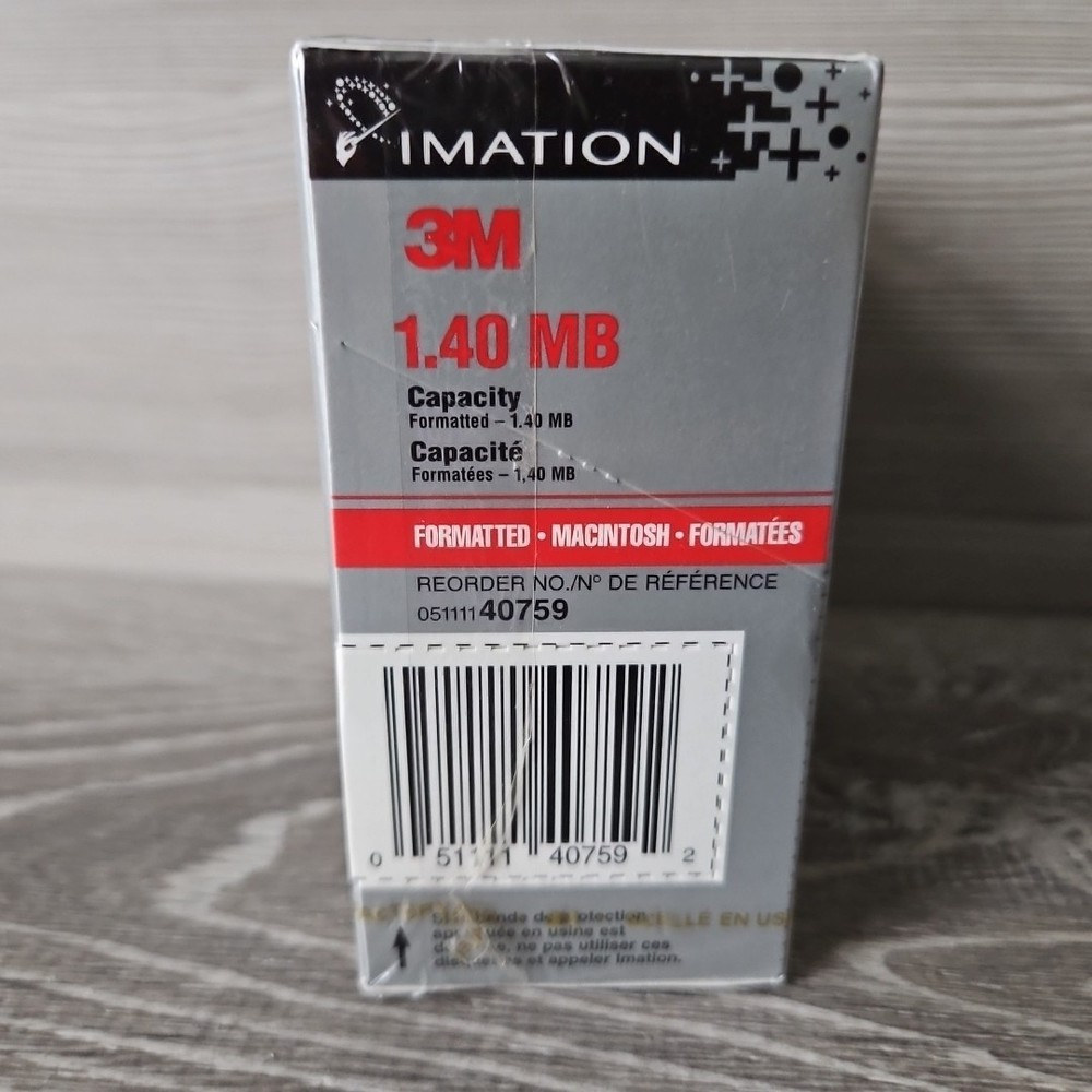 3M DSHD Diskettes Double Sided High Density 3.5" 10Pk Floppy Disk New Mac Format