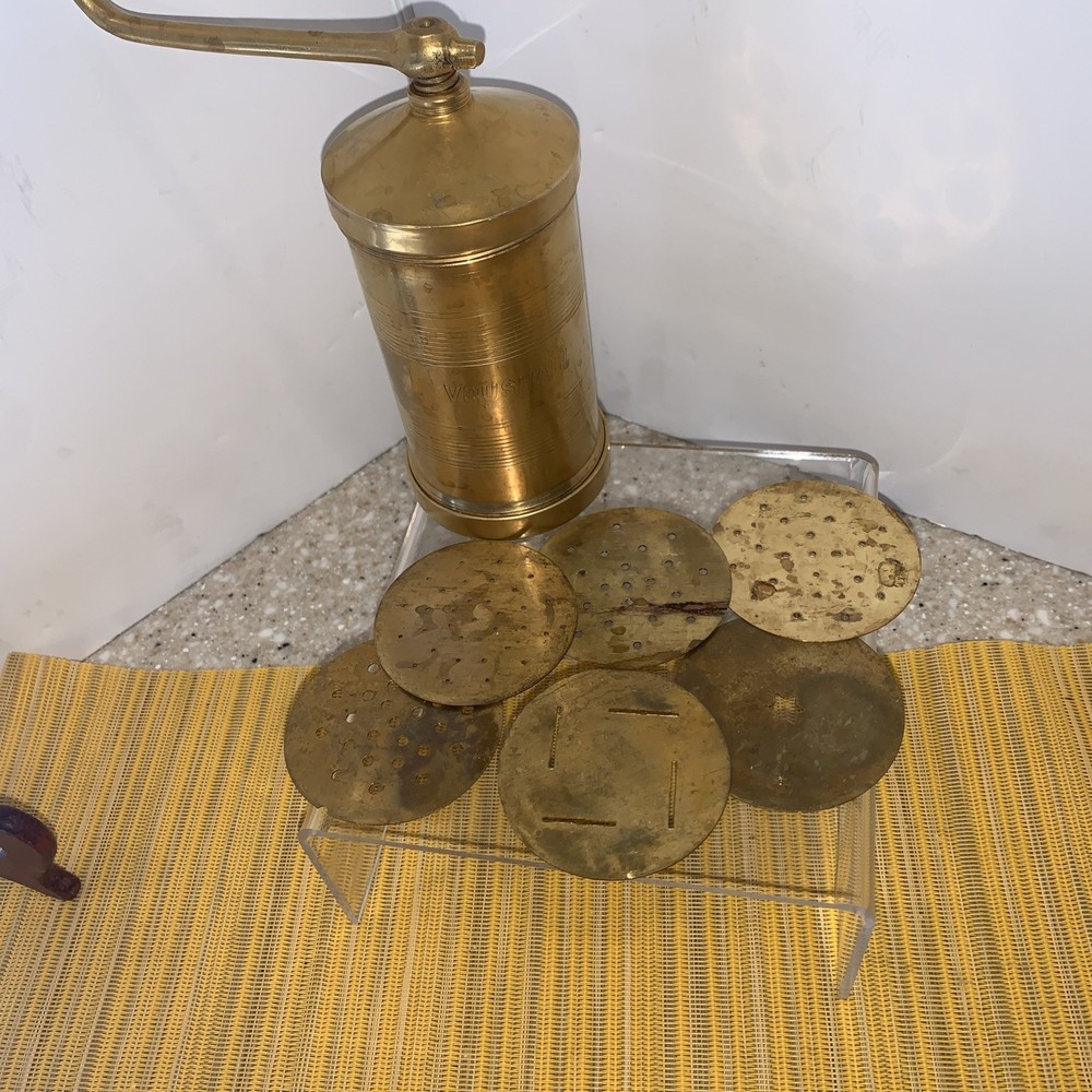 Brass Vrushali Cookie Press with Interchangeable Discs Indian