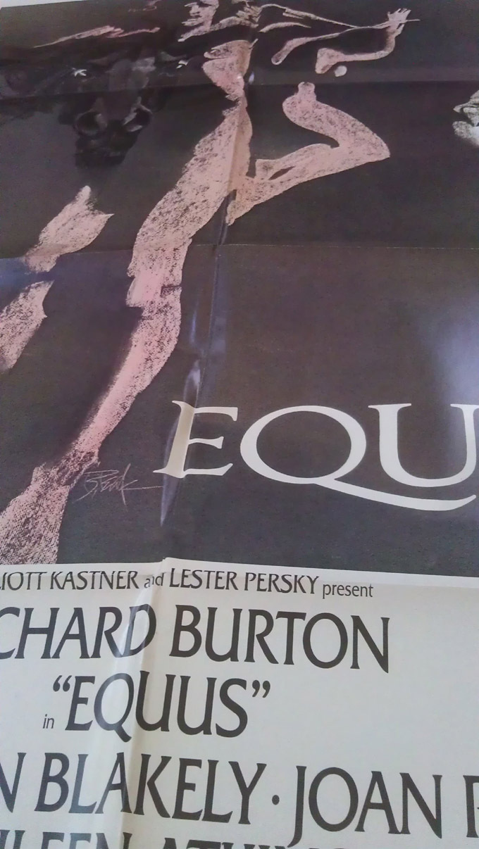 EQUUS MOVIE POSTER 1 Sheet ORIGINAL FOLDED 27x41 RICHARD BURTON