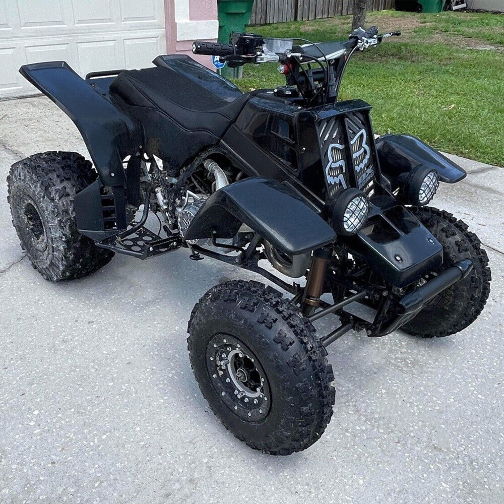 Black Heel Guards Footrest For 1987-2006 Yamaha Banshee LH+RH Nerf Bars