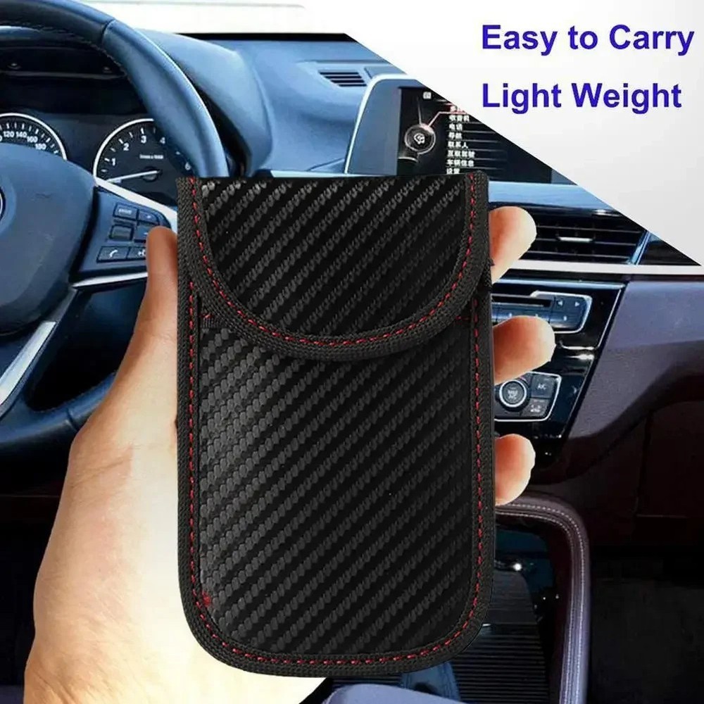 Faraday Pouch Car Key Signal Blocker RFID Keyless Entry Protector Case 2 Pack