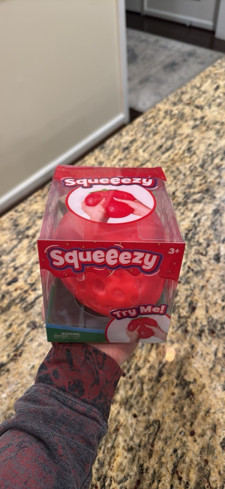 Sunny Days Squeezy Red Strawberry Stress Reliever Stretchable Pokeable Toy