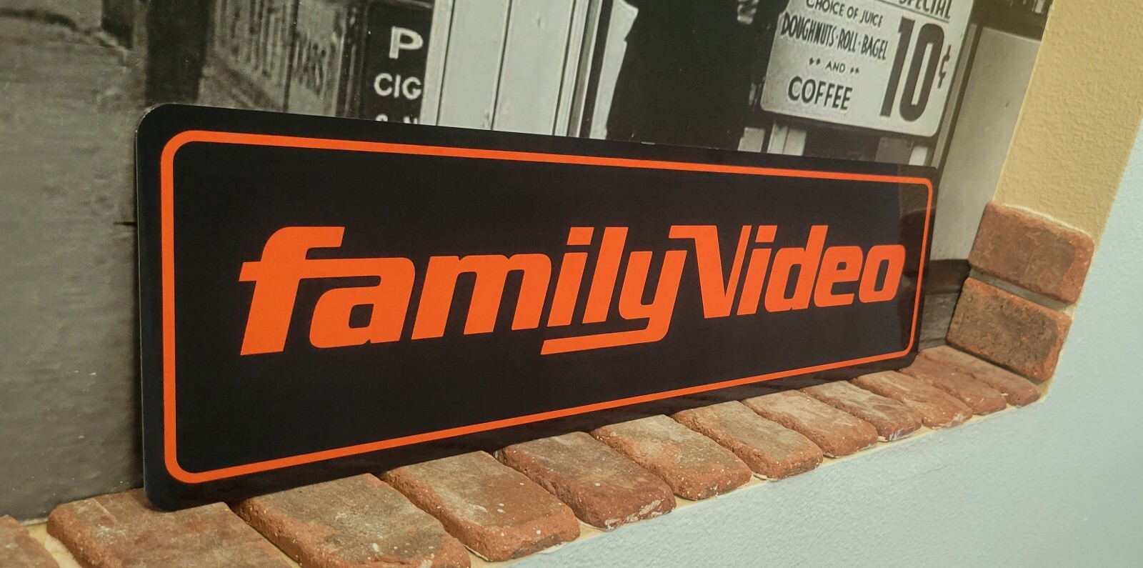 family Video aluminum sign 6" x 23"