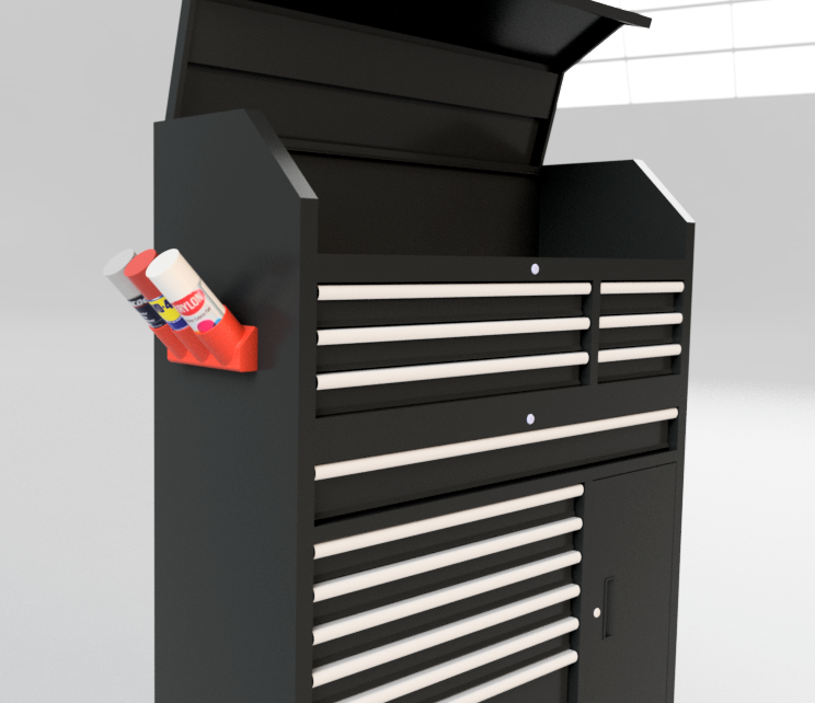 S&S MAGNETIC CAN ORGANIZER HOLDER SPRAY PAINT LUBRICANT TOOL BOX WORK BENCH USA