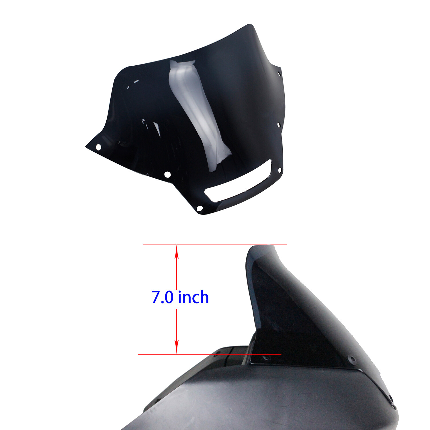 7.0" PMMA Windshield Outer Fairing for Harley Low Rider ST FXLRST FXRST 2022-24