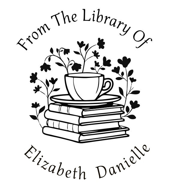 Custom Book Hand Held Embosser | Coffee Cup on a Book Stack Custom Embosser