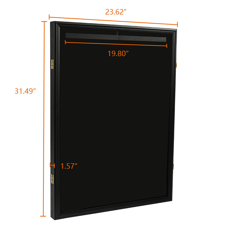 Wall Display Football Basketball Jersey Frame Storage Box/Case Lockable Rack 32"