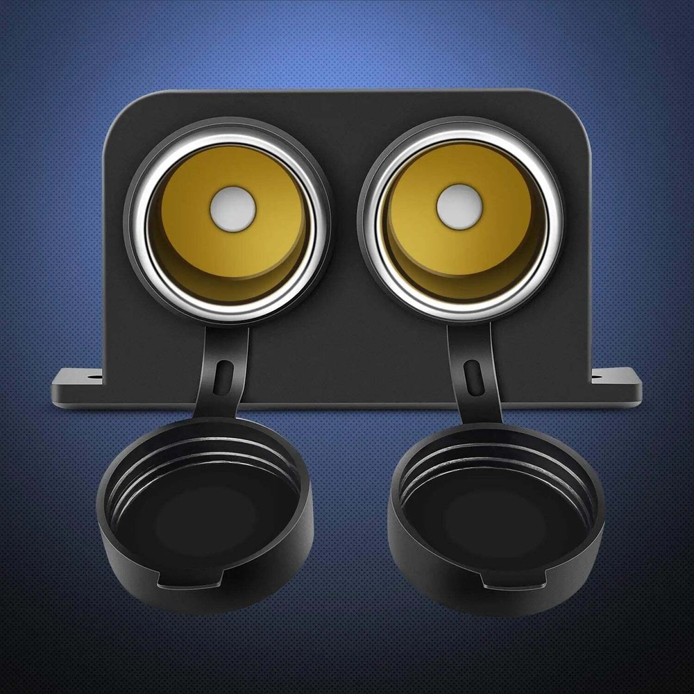 Nilight Dual Cigarette Lighter Socket with Wire 12V Dual Power Plug Replacement