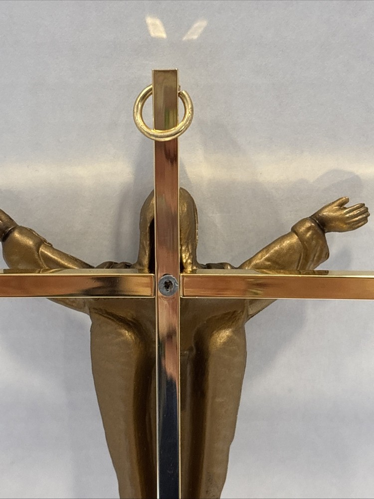 Vintage 10” Brass Crucifix, 2000 JCS