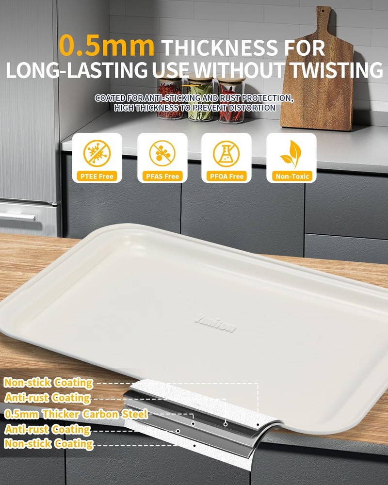 Nonstick Bakeware Set 19 PCS Stackable Pans Sheets Trays Silicone Cups