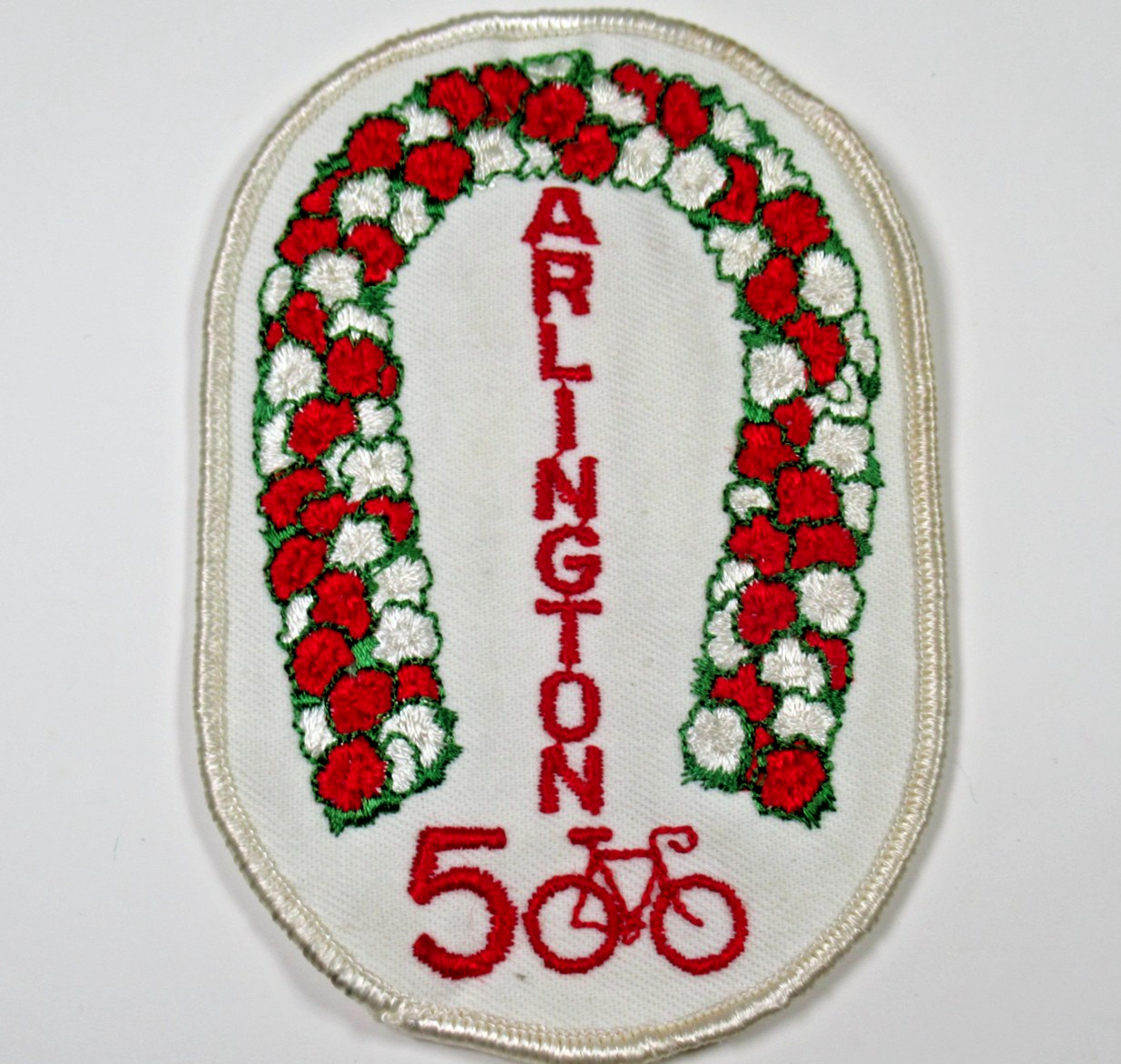 Arlington 5 Furlongs cycling patch vintage embroidered bicycle club sew on