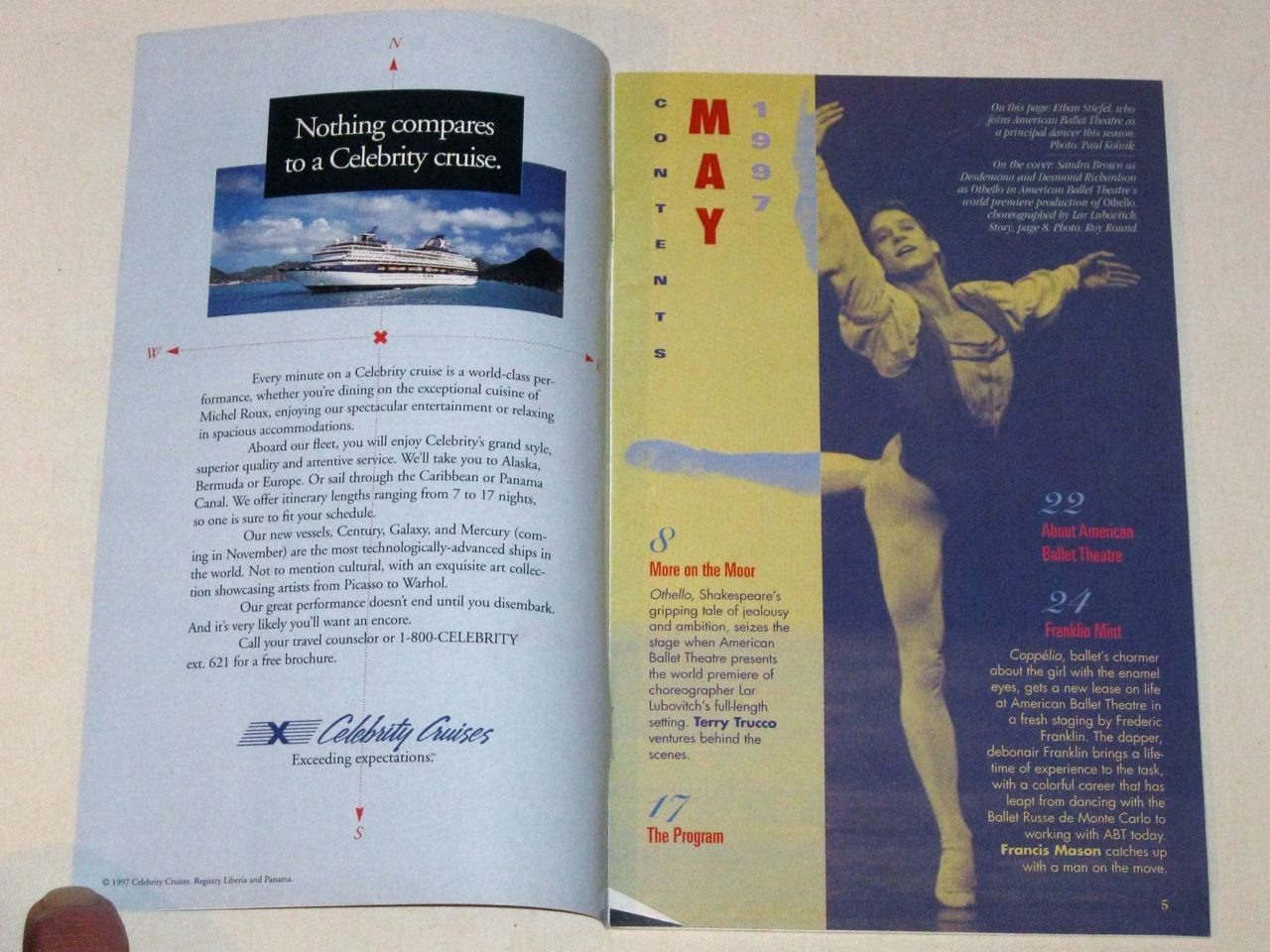 Rare 1997 AMERICAN BALLET Theatre STAGEBILL Playbill! OTHELLO at Lincoln Center!