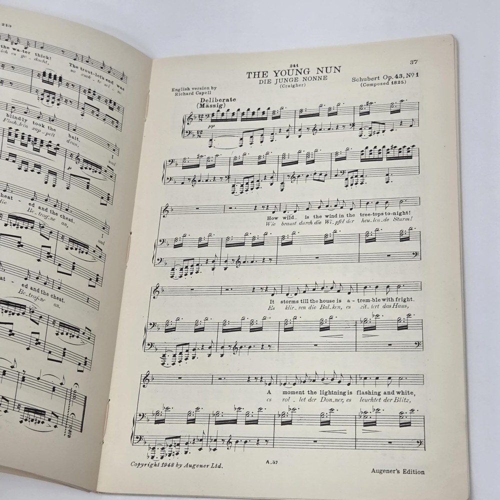 F. Schubert Vocal Works Music Sheet Book