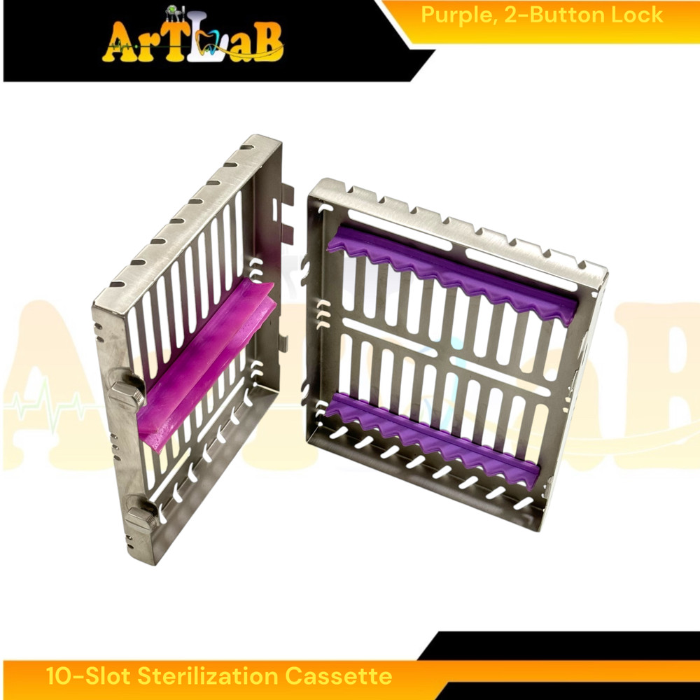 Sterilzation Cassette Box for 10 Instruments, Detachable, Button Lockable (1pc)