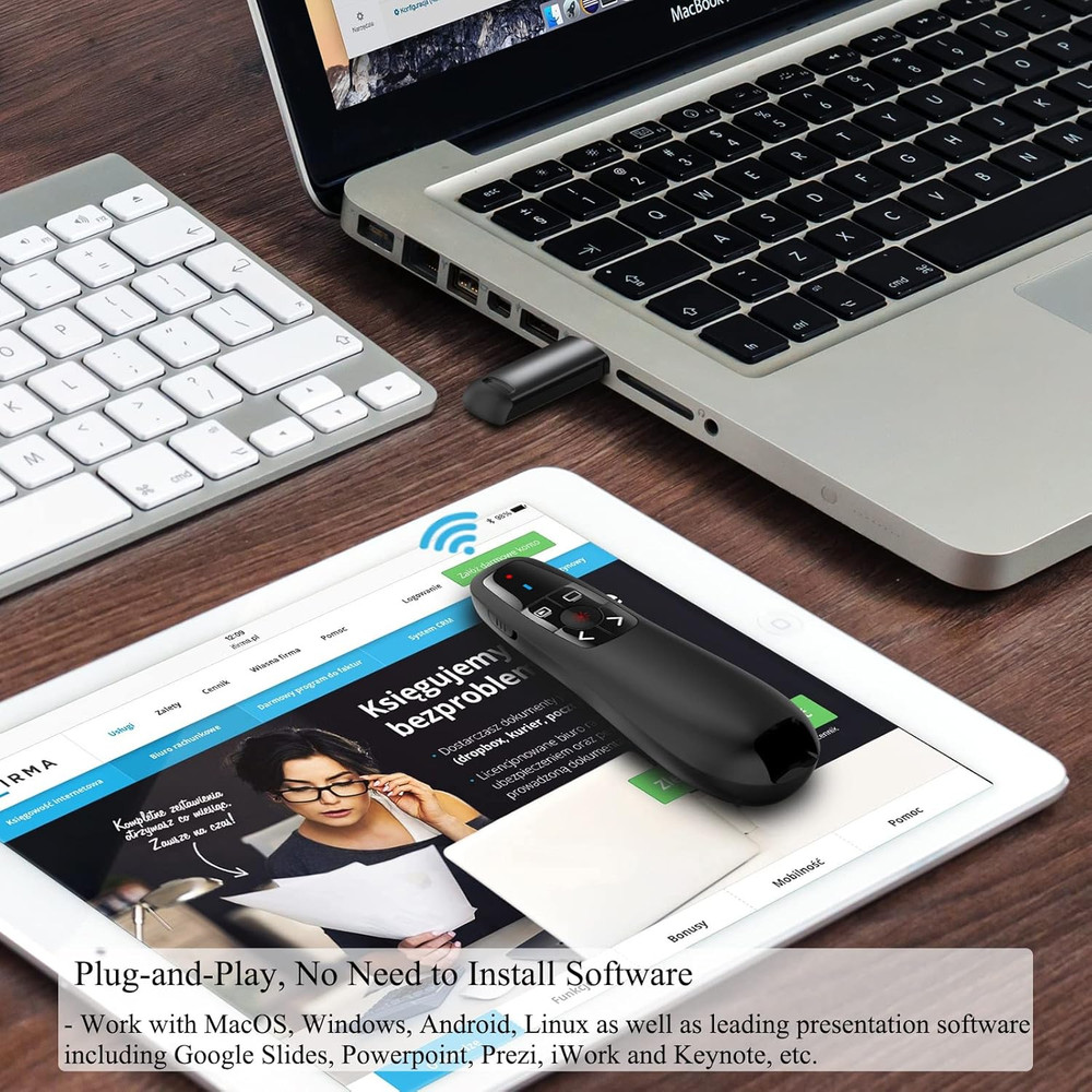 Wireless Powerpoint Remote Presentation Clicker: Presenter Pointer for Classroom