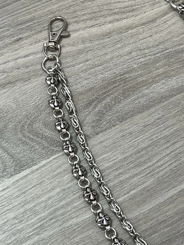 Wallet Chain Chrome Goth Y2k Style Hearts