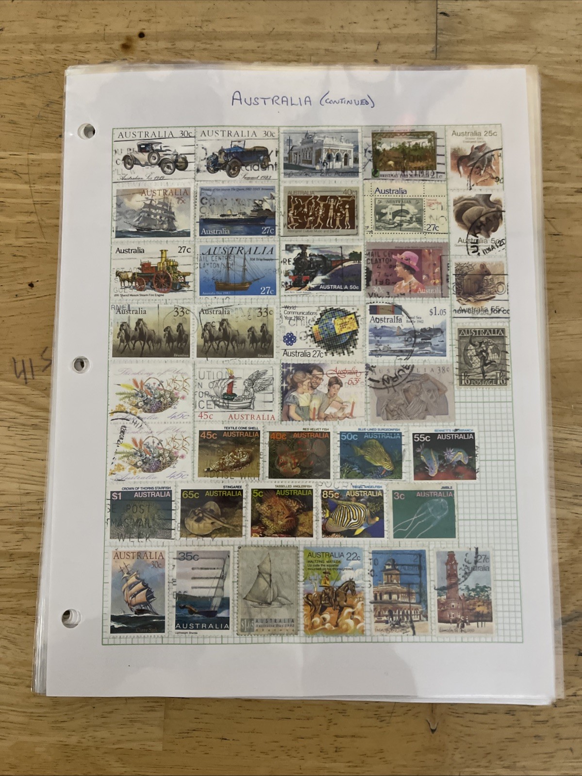 Lot of new and used stamps from all over the world. ON Paper.