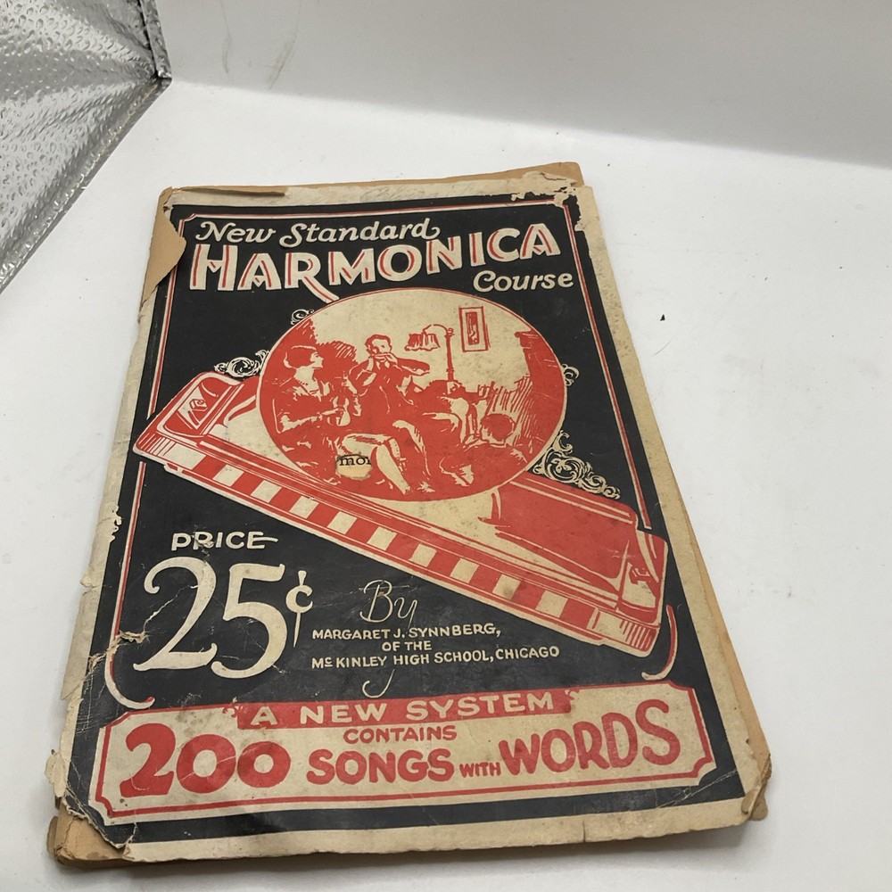 1954 Harmonica Course Book With Harmonica Fair Condition Sold As Is