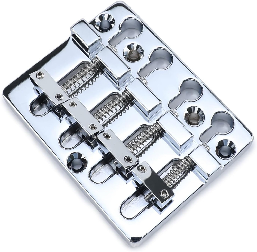 Solid Brass 4 String Bass Fixed Bridge Fit Jazz / Precision Bass