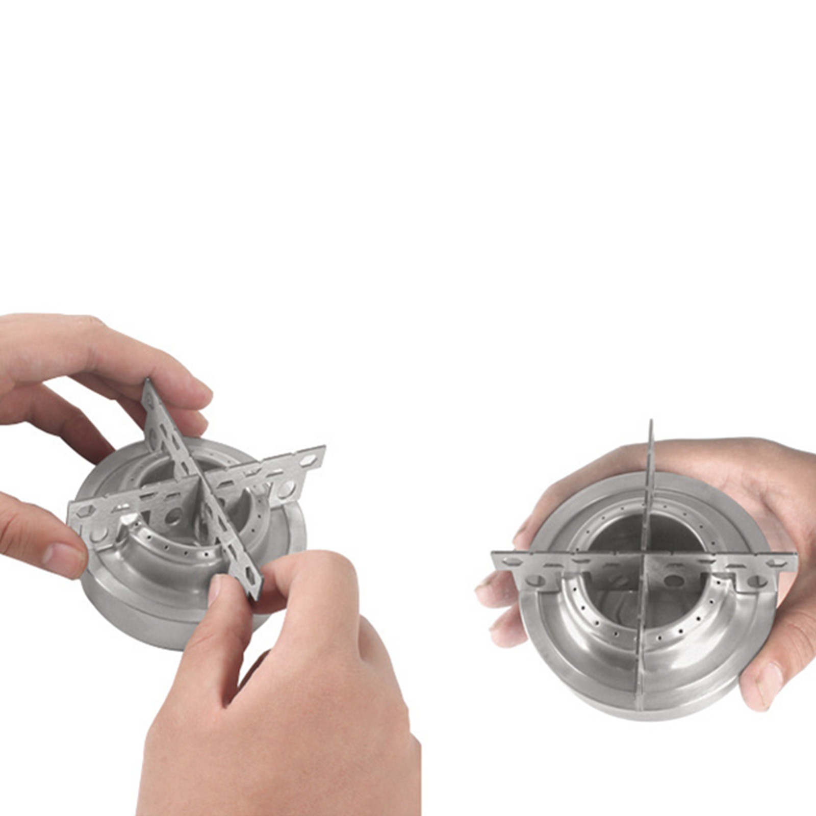 New Outdoor Portable Camping Mini Alcohol Stove Cooking Burner With Cross Stand