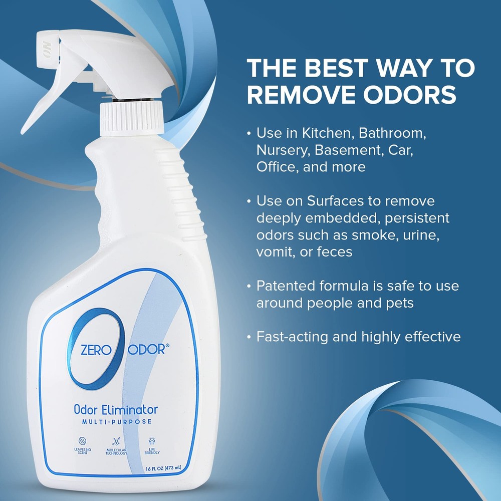 Zero Odor – MultiPurpose Odor Eliminator Air & Surface Odor – Technology for...