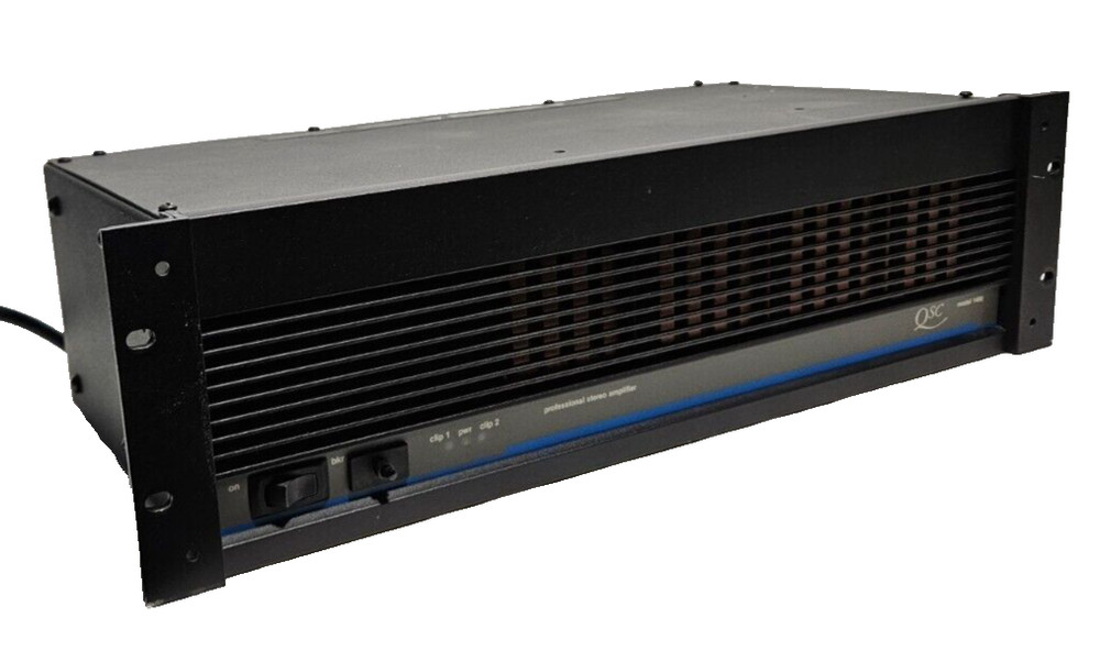 QSC Model 1400 200W@8 Ohms Power Amp- Turns On- Pulled From Working Environment