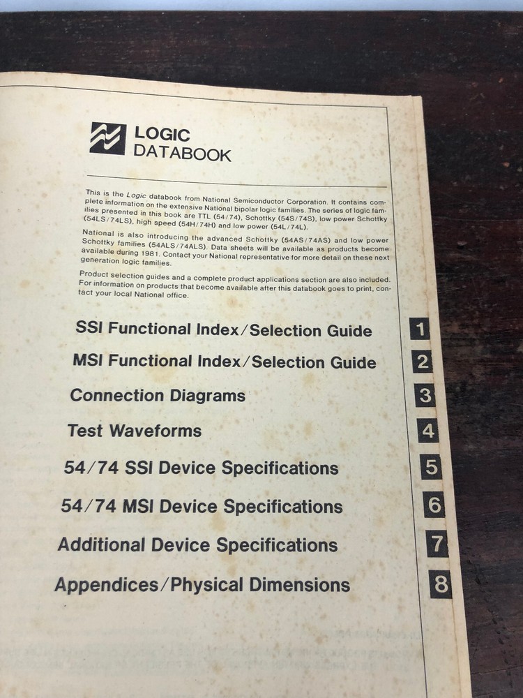 1981 Logic Databook National Semiconductor
