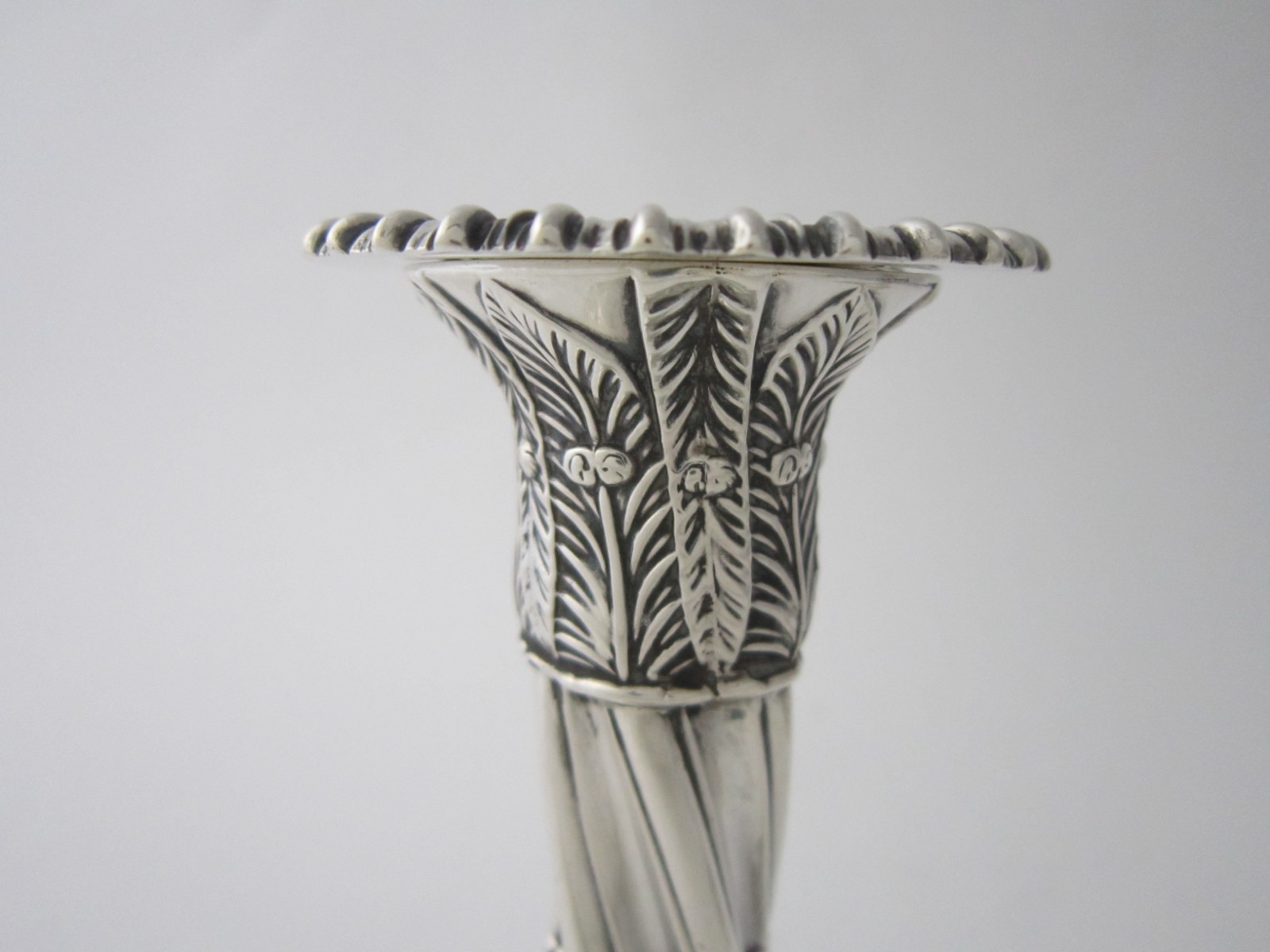 Antique Victorian Sterling Silver Candlesticks - 1884 by Aldwinckle & Slater