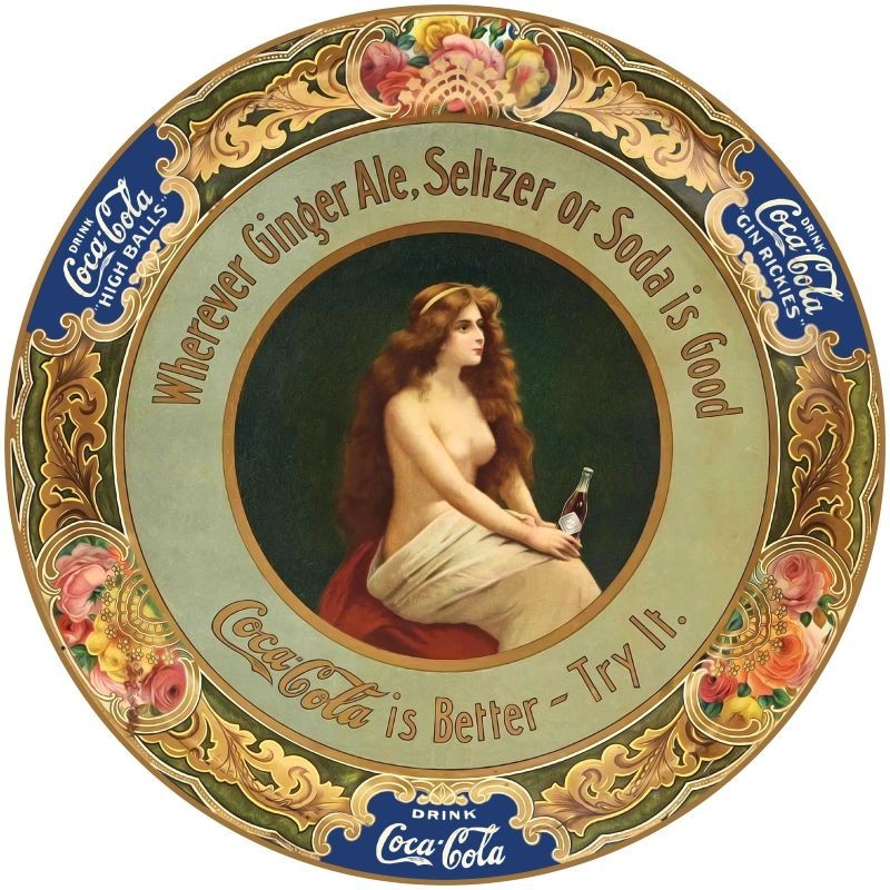 1908 Style Coke is Better - Try It NEW METAL SIGN: 12" Diameter Round