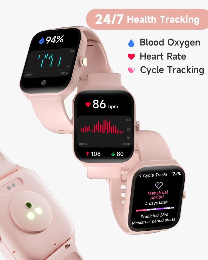 Reloj Inteligente Bluetooth De Mujer Para iPhone Apple y Samsung Android Rosa