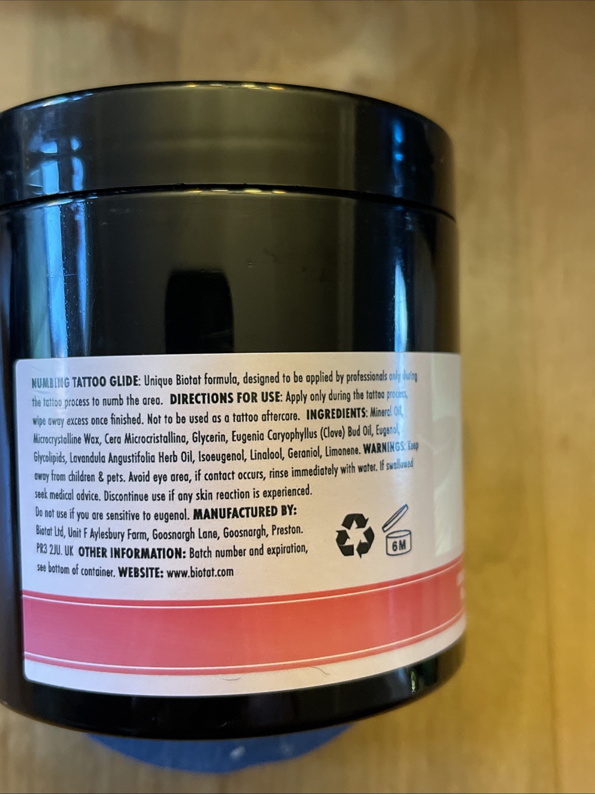 Biotat Tattoo Glide a Natural Soothing/NUMBING Tattoo Glide (Blush) 500ml New!