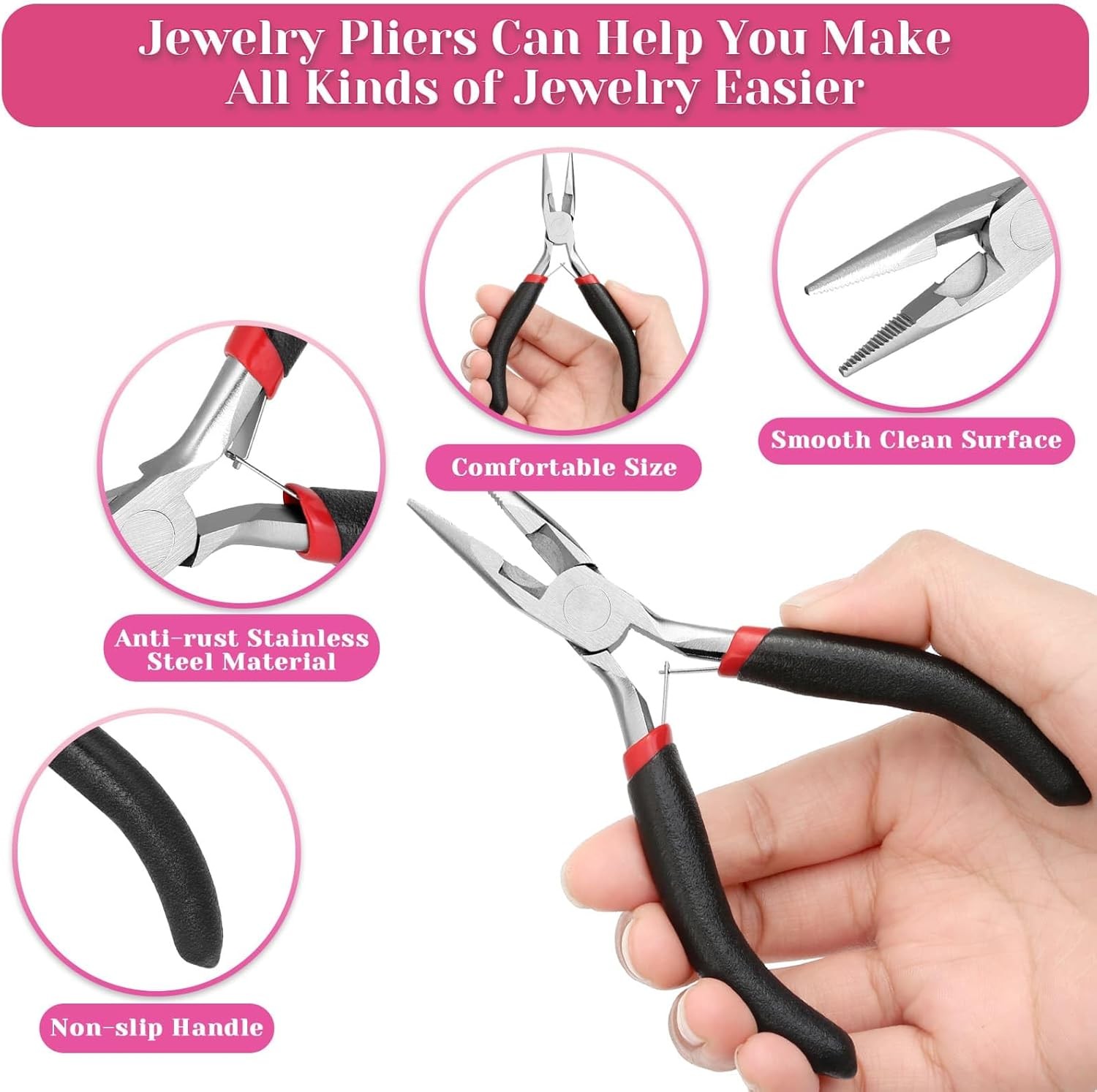 Chains for Jewelry Making, 60ft Jewelry Making Chains for Necklace with Pliers..