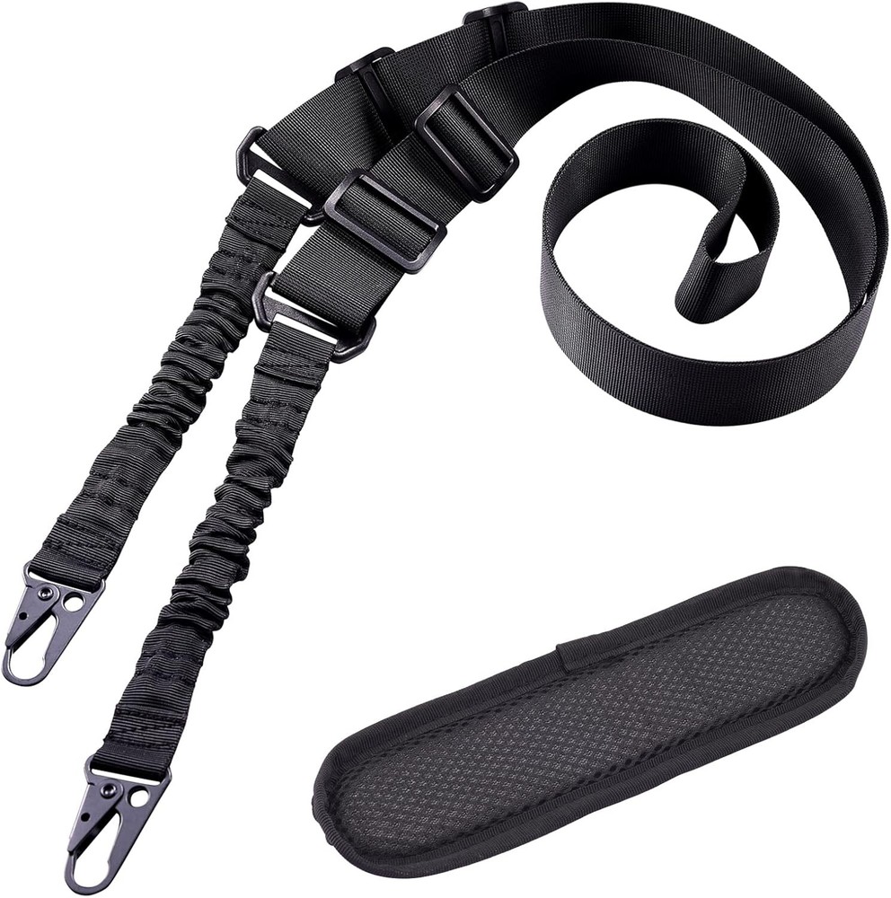 Tactical Adjustable Quick Release 2 Point Rifle Gun Sling Strap +Shoulder Padded