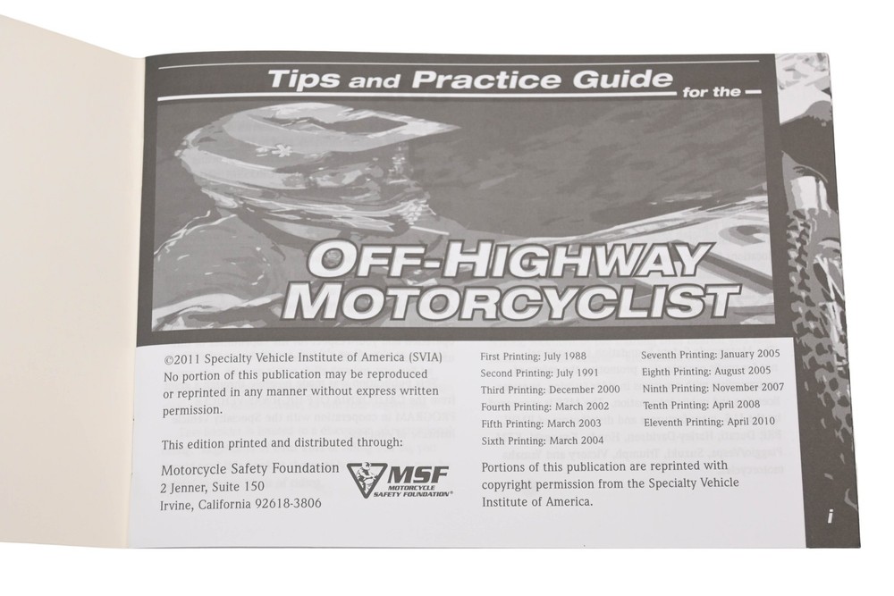 Off-Highway Motorcyclist Tips & Practice Guide