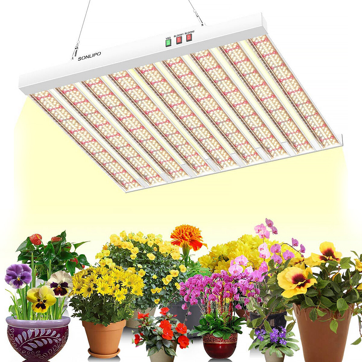 Sonlipo SPF4000 400W LED Grow Light Full Spectrum Veg Bloom 5x5ft Indoor Plant