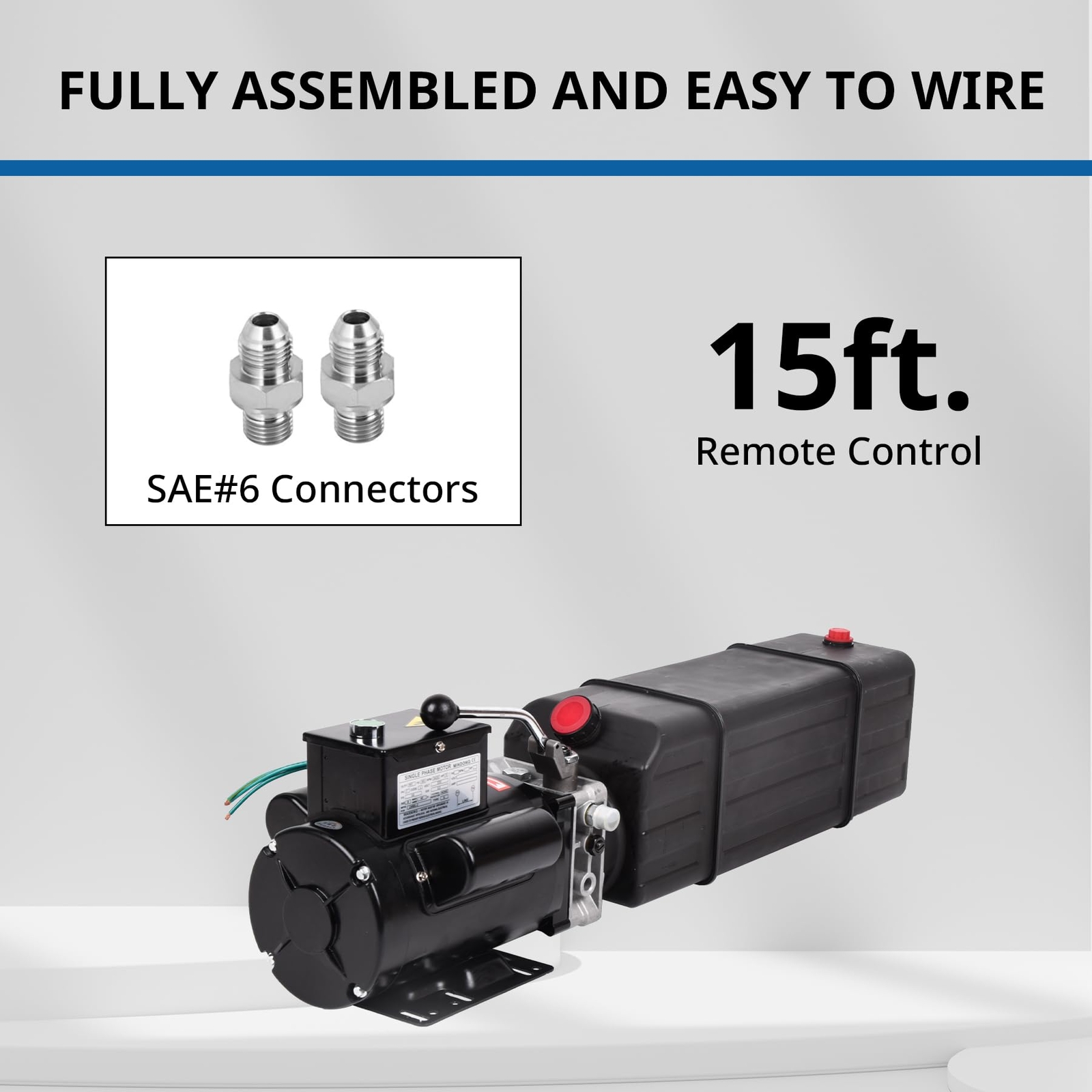 14 Quart 3.7 Gallon Hydraulic Pump 2950 PSI Car Lift 3 HP for 2 and 4 Post Lifts