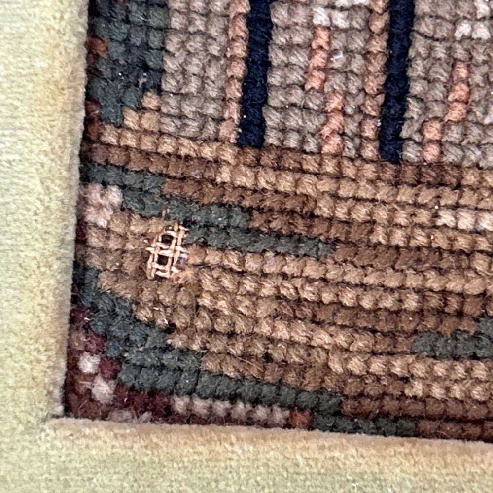 Vintage Framed Needlepoint Castle