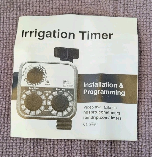 Raindrip R675CT Automatic Irrigation Timer w/ Y-Splitter & Filter – New Open Box