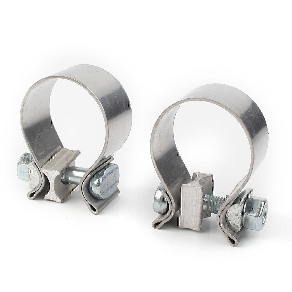 1.25" Wide Stainless Steel Muffler Clamps for Harley Electra Street Road