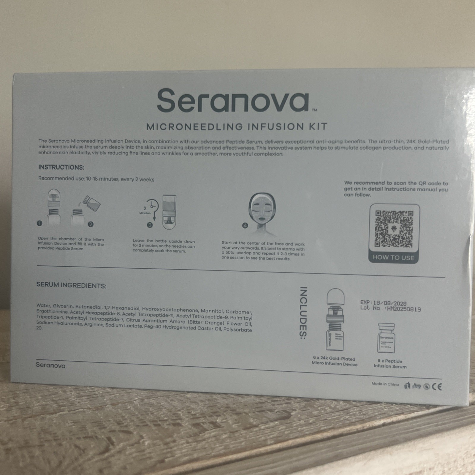 Seranova Microneedling Infusion Kit Anti Aging 3 Month Supply Exp 2028 - Sealed!