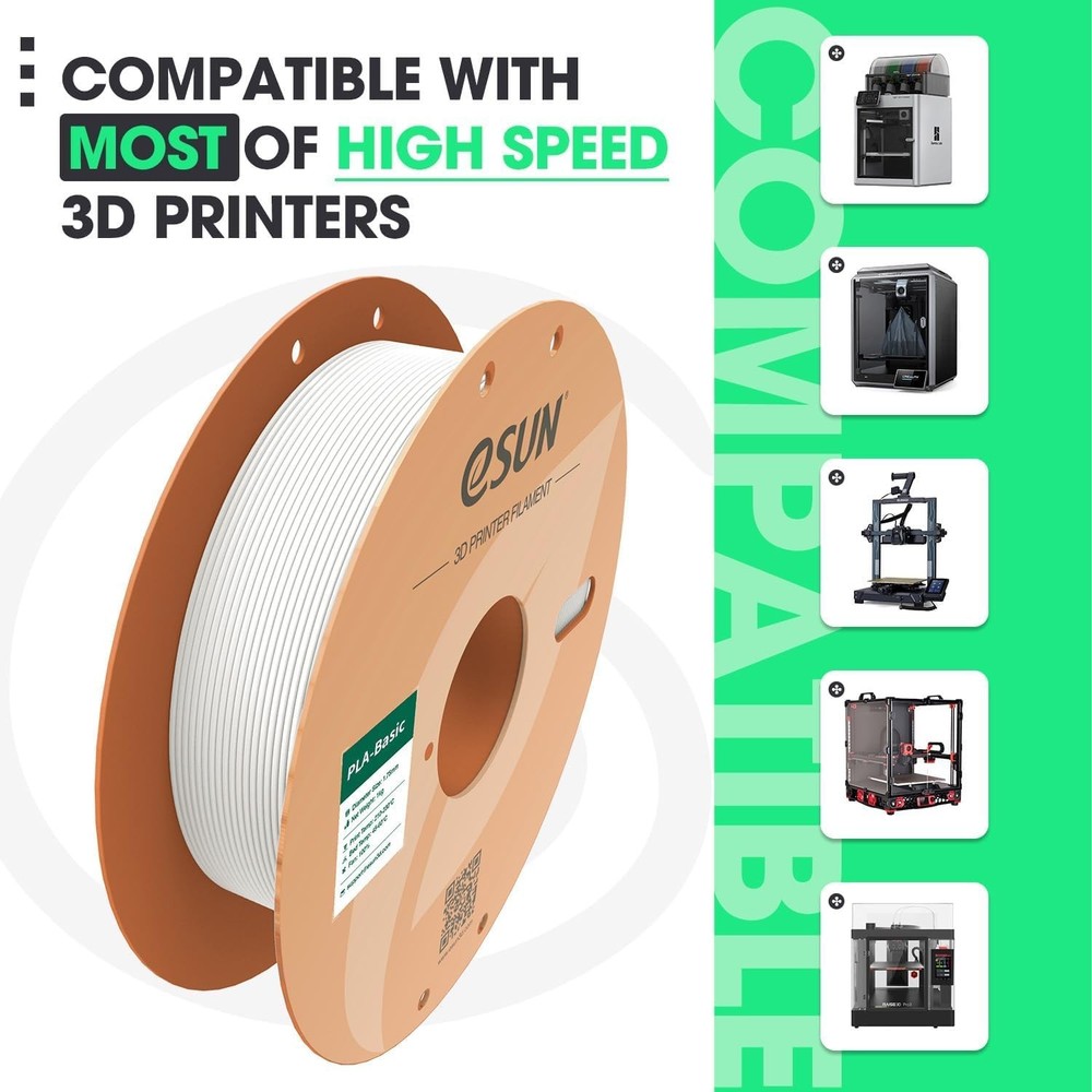 PLA Basic Filament 1.75mm 1KG High Speed 3D Printer Filament