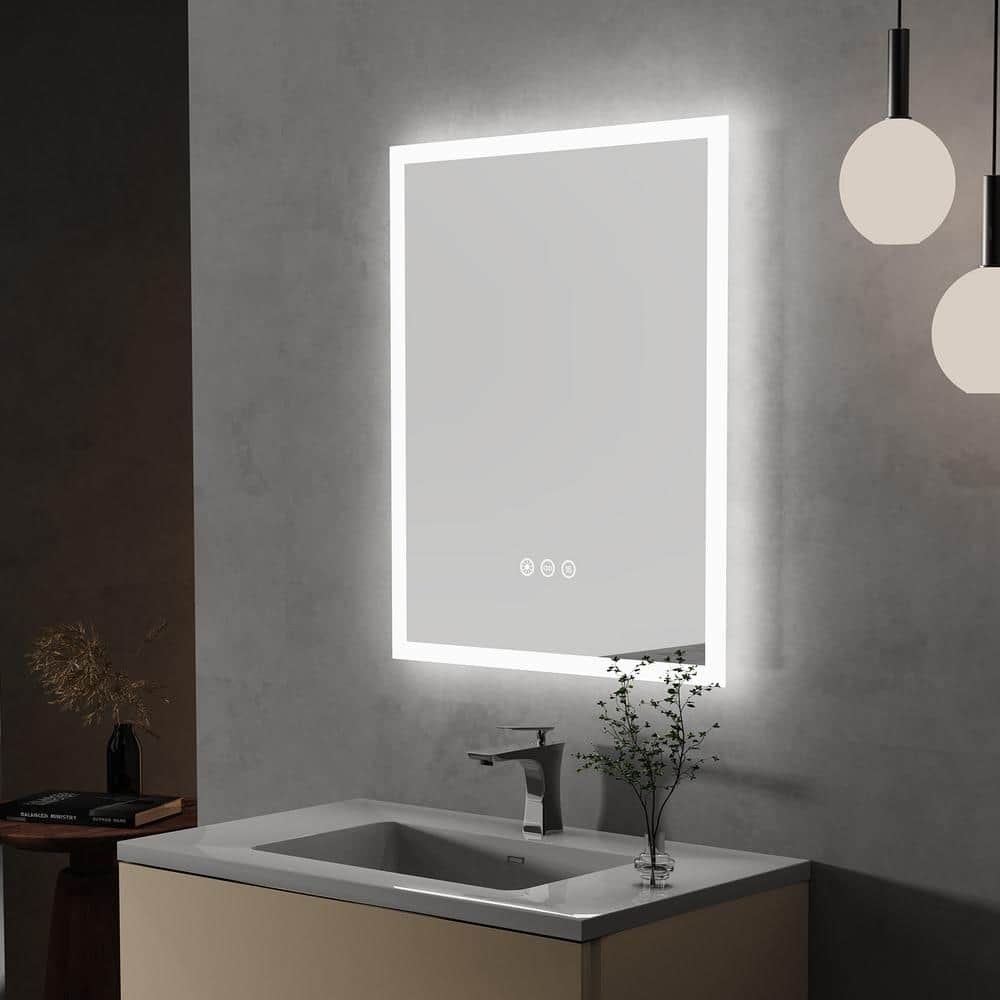 Wisfor 16 W x 20 H Large Rectangular Frameless 3000-6000K Dimmable Mirror