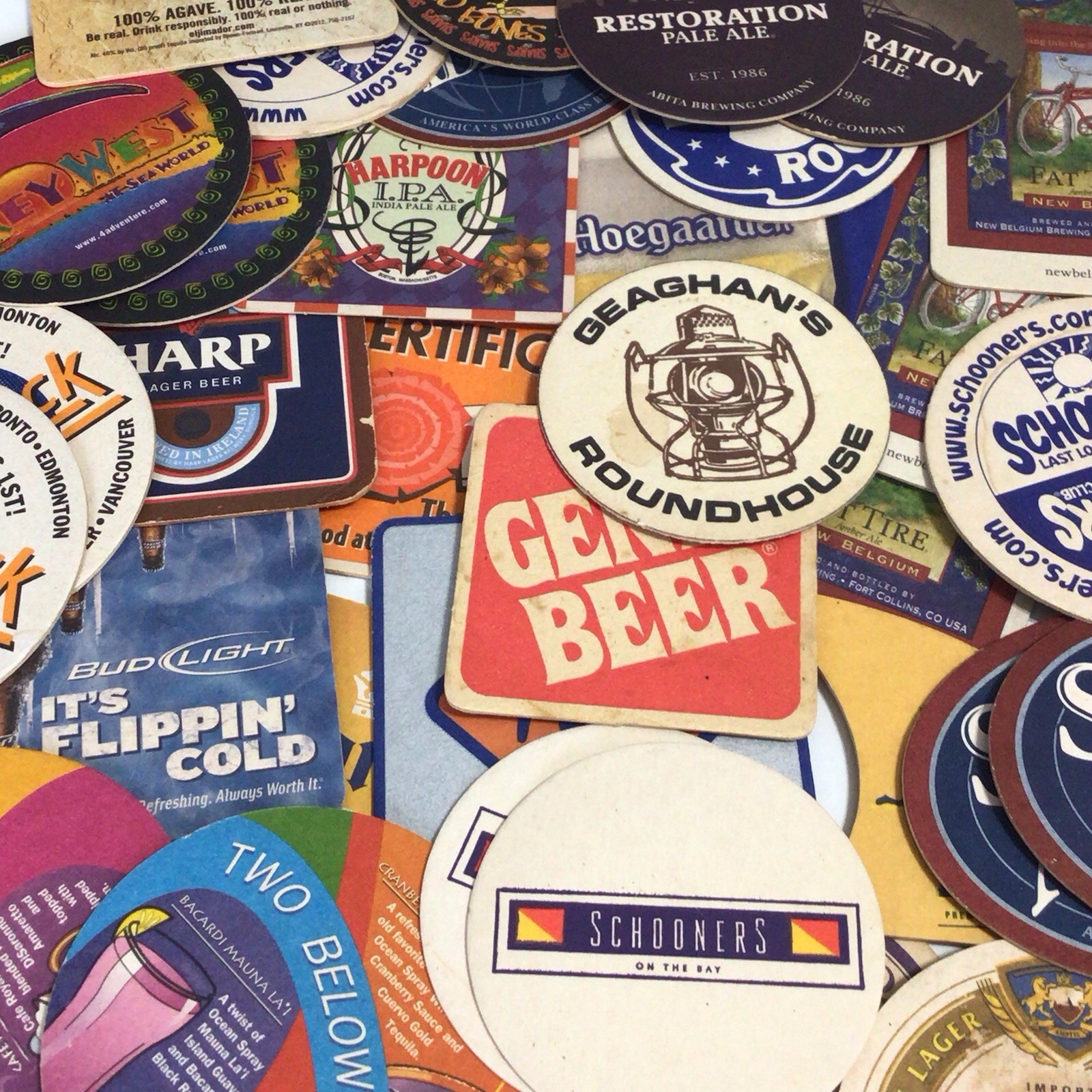 Vintage Mixed Lot of 125 Barware Beer Drink Coasters Liquor Pub Advertising