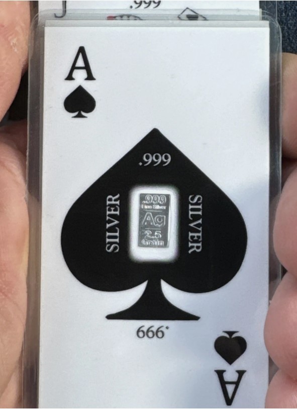 FULL Deck + 2 Jokers Silver Playing Cards 2.5 Grains .999 Silver Each.