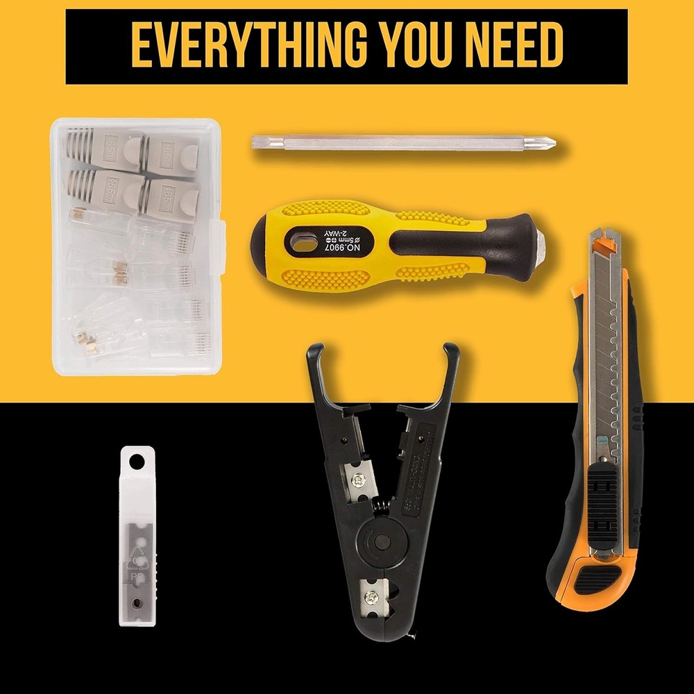 High-Quality Network Tool Kit with Portable Case for Ethernet Installation Tasks