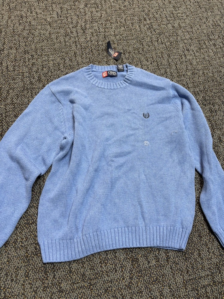 Chaps Blue Cotton Sweater