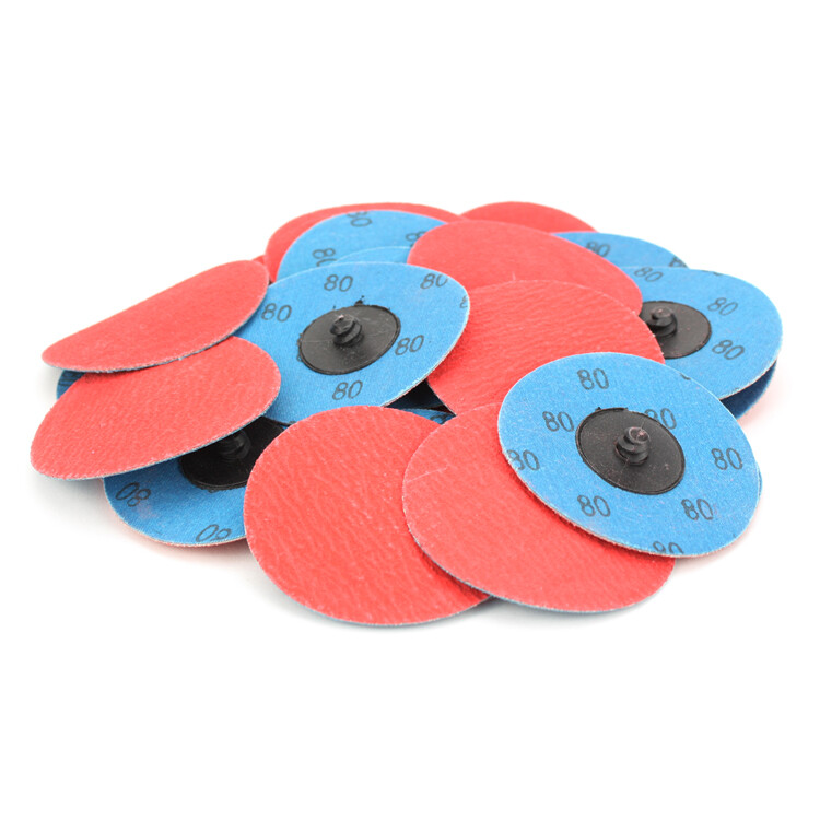 50 Pack - 3" Inch 80 Grit Ceramic Quick Change Sanding Discs Type R Roloc