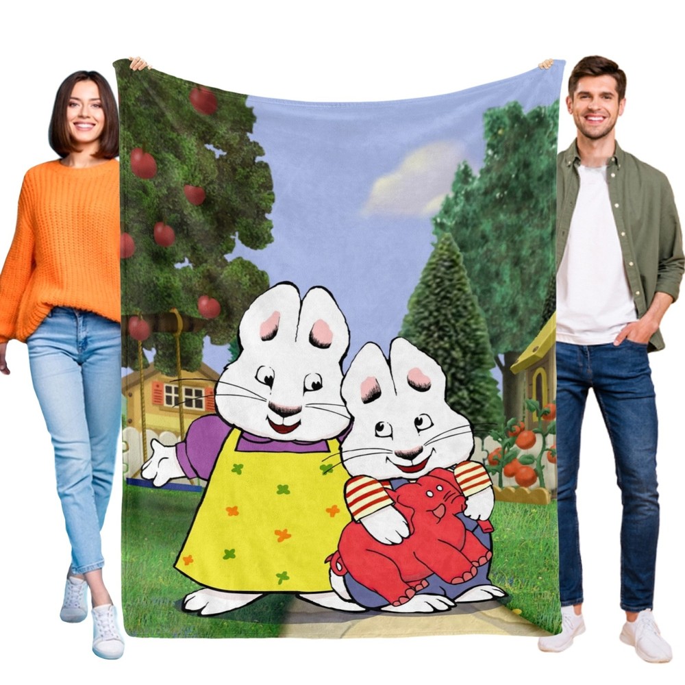 Max and Ruby Flannel Blanket Bed Sofa Cozy Throw Birthday Gift