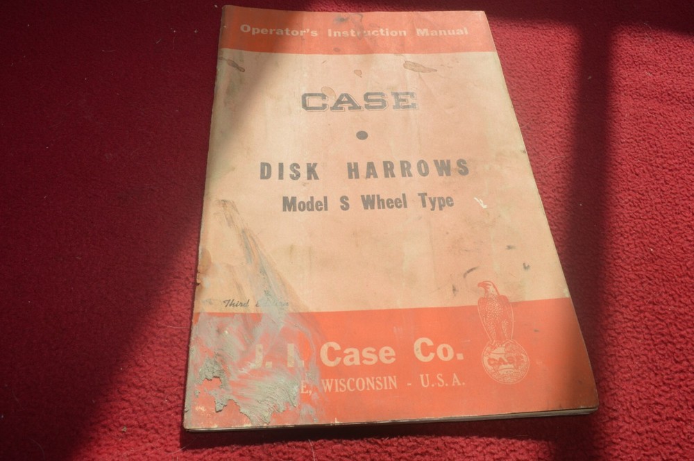 Case Tractor S Series Disk Harrows Operator's Manual AMIL15